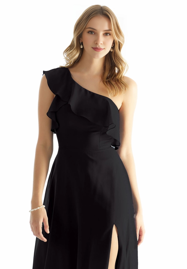 A-Line Chiffon High Slit Floor-Length Dress - Chloe Dress