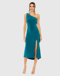 One-Shoulder Sleeveless High Slit Evening Dress - Chloe Dress