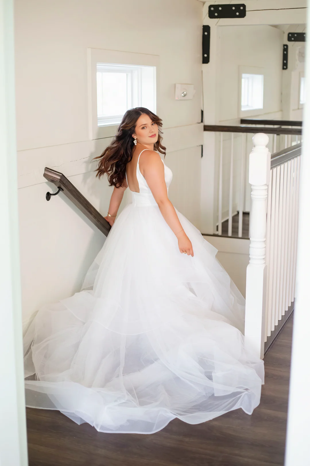 V-Neck Long Sleeve Wedding Dress - Chloe Dress