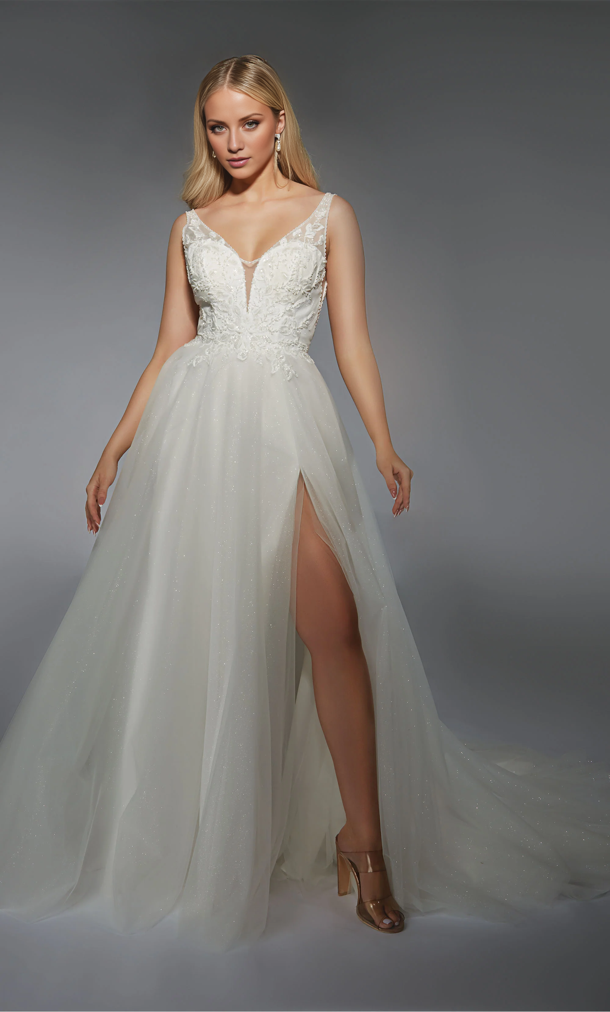 V-Neck Chiffon Backless Wedding Dress - Chloe Dress