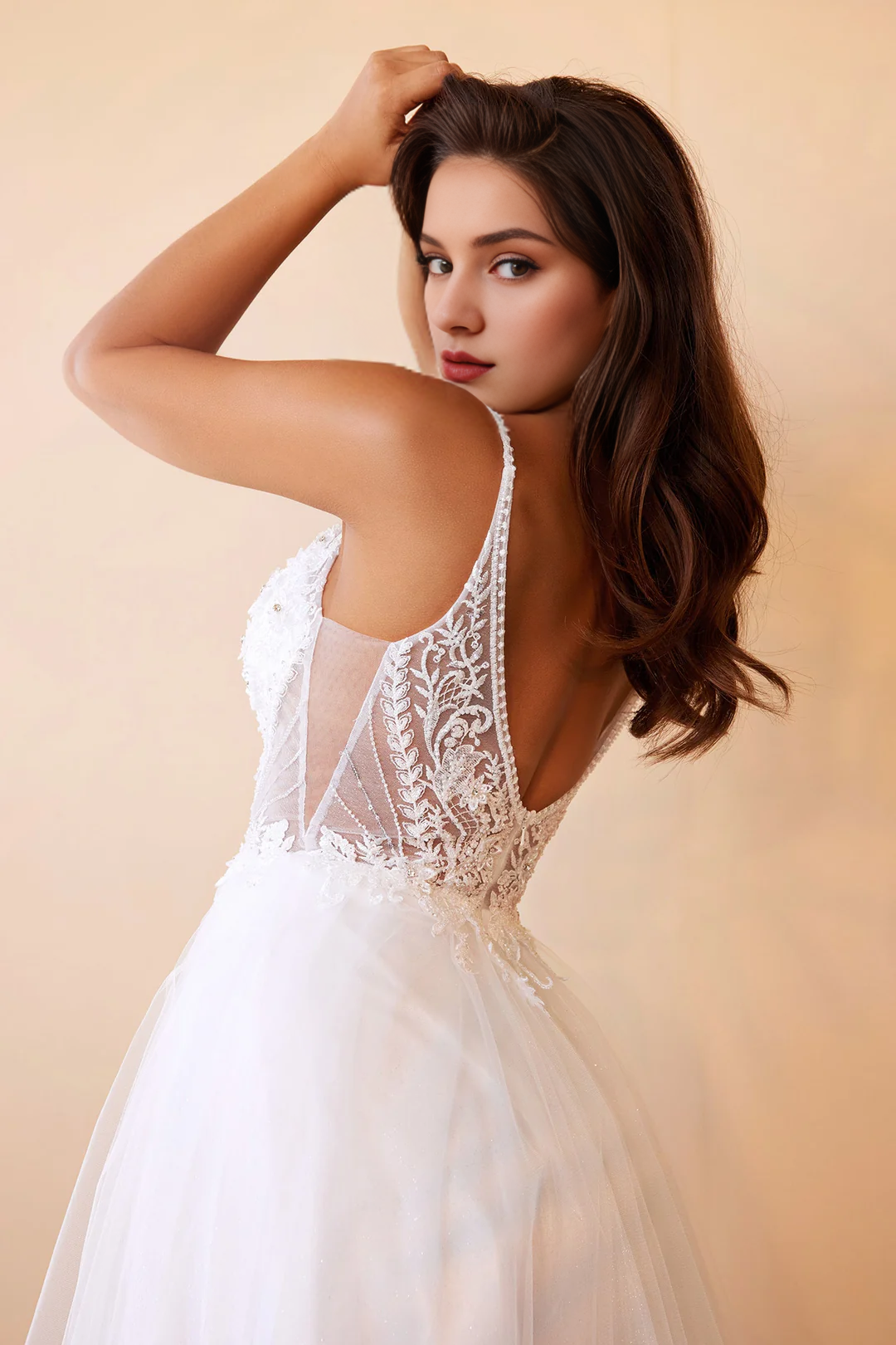 White Long Sleeve Wedding Dress - Chloe Dress