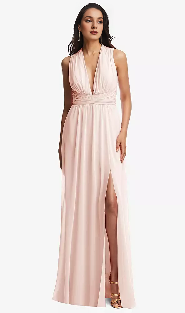 V-Neck Chiffon Backless Prom Dress - Chloe Dress