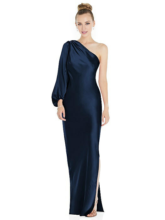 Off-Shoulder Long Sleeve Backless High Slit Floor-Length Prom Dress - Chloe Dress