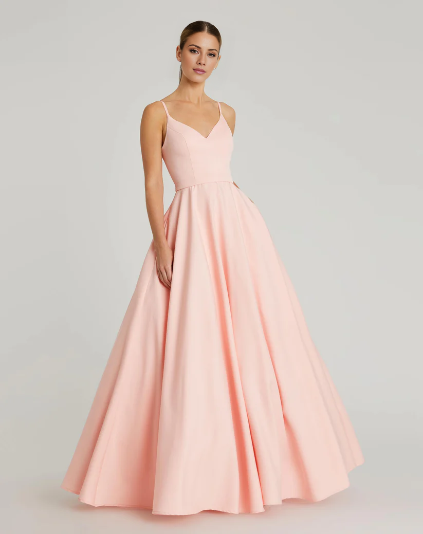 A-Line V-Neck Sleeveless Floor-Length Evening Dress - Chloe Dress