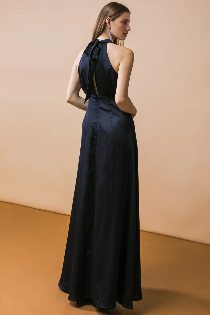 A-Line Lace Lace-Up Back Dress - Chloe Dress