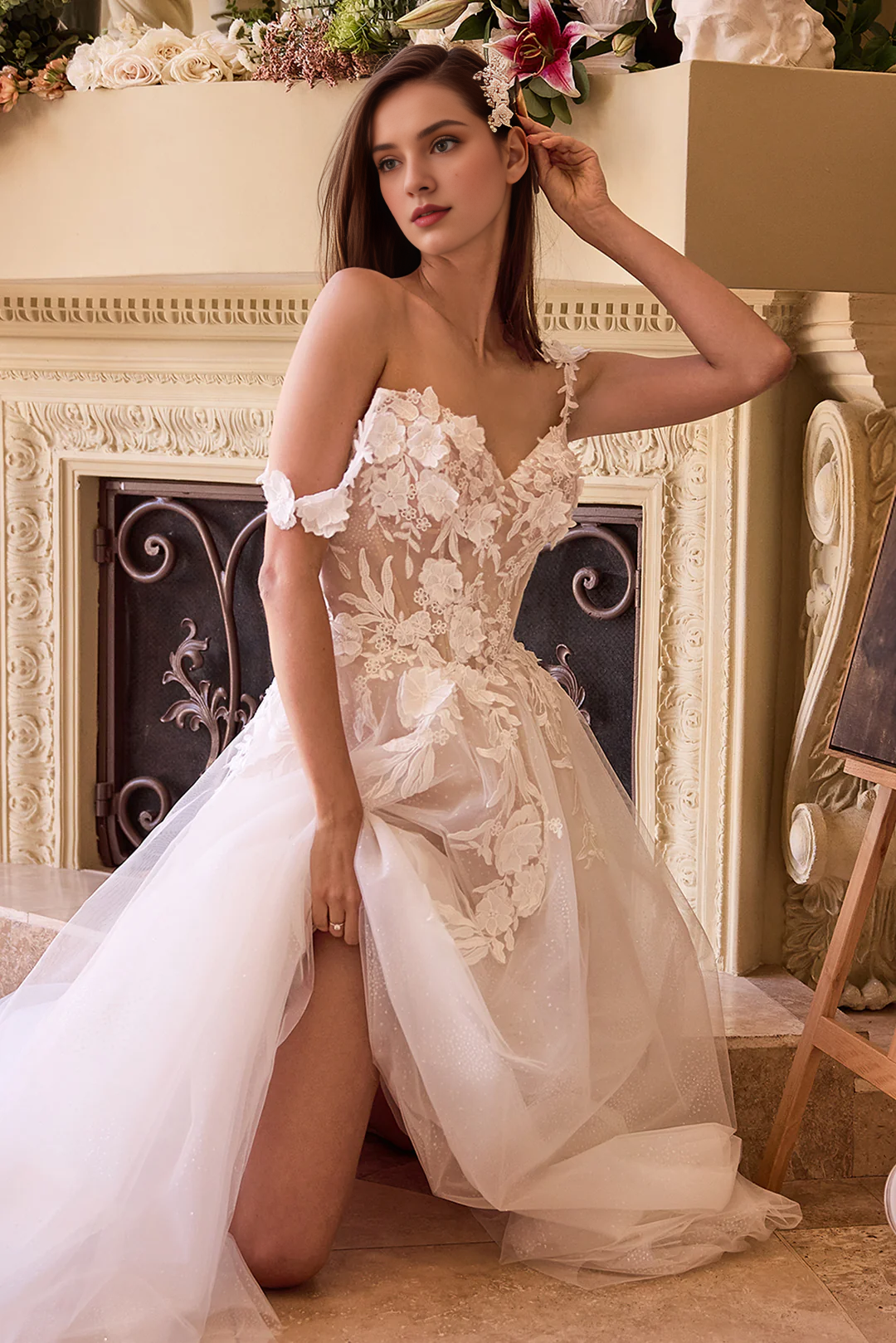 Sweetheart Long Sleeve Wedding Dress - Chloe Dress