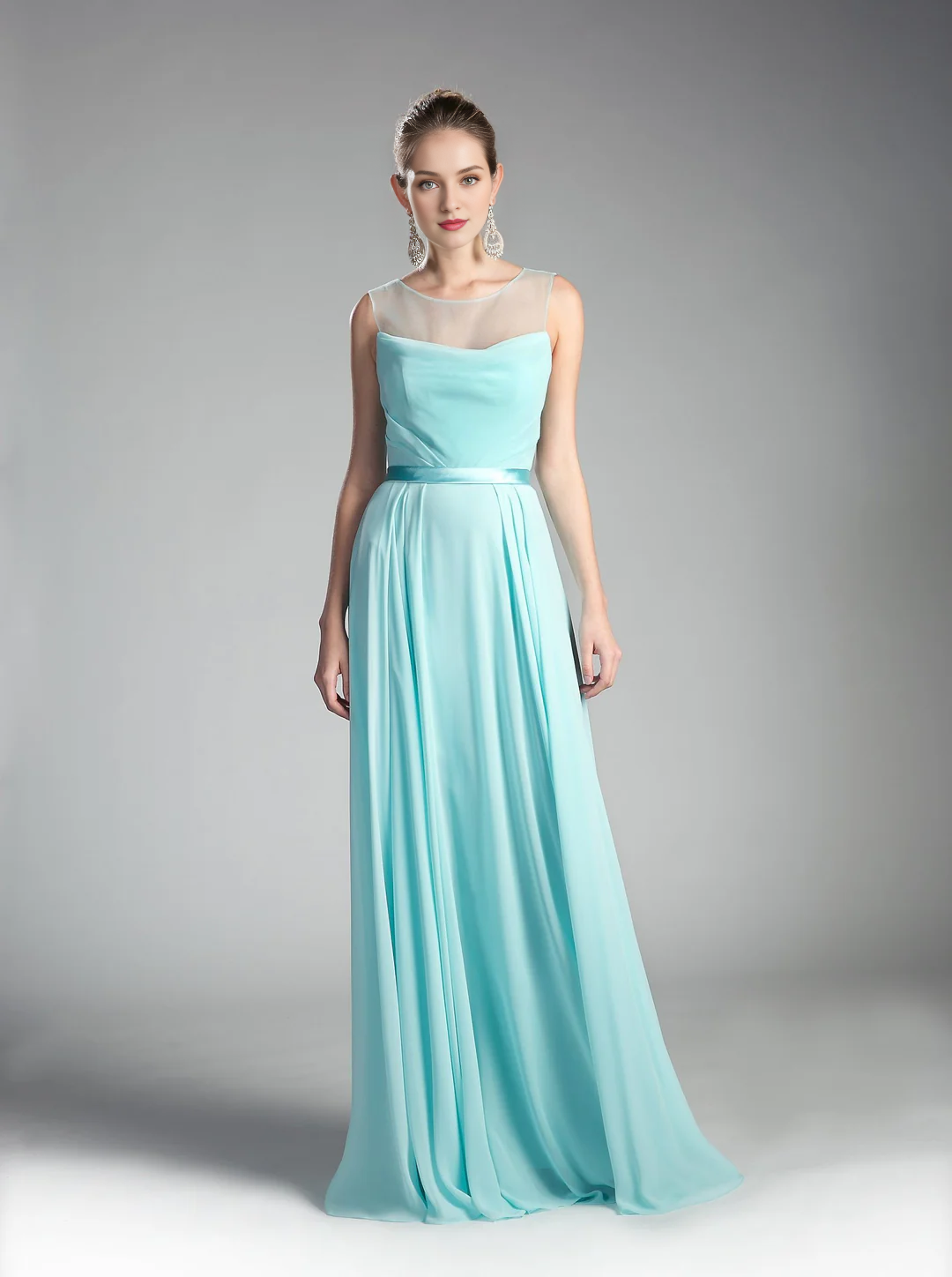 Illusion Long Sleeve Dress - Chloe Dress