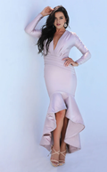 Mermaid Satin Long Sleeve Floor-Length Prom Dress - Chloe Dress