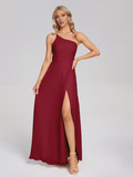 Chiffon High Slit Floor-Length Wedding Dress - Chloe Dress