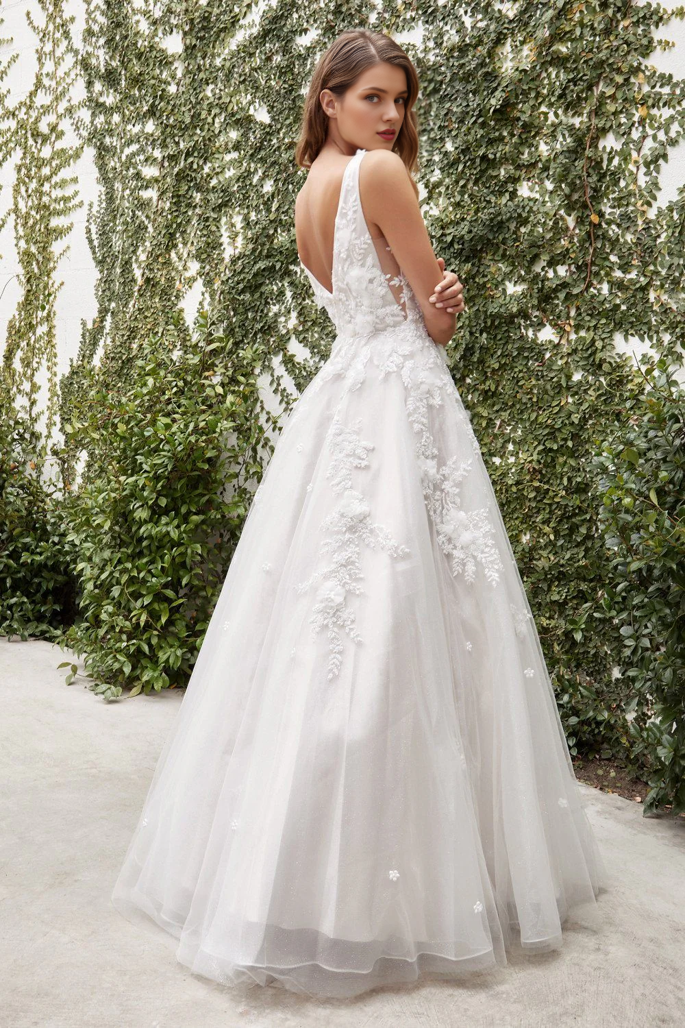 White Sleeveless Wedding Dress - Chloe Dress