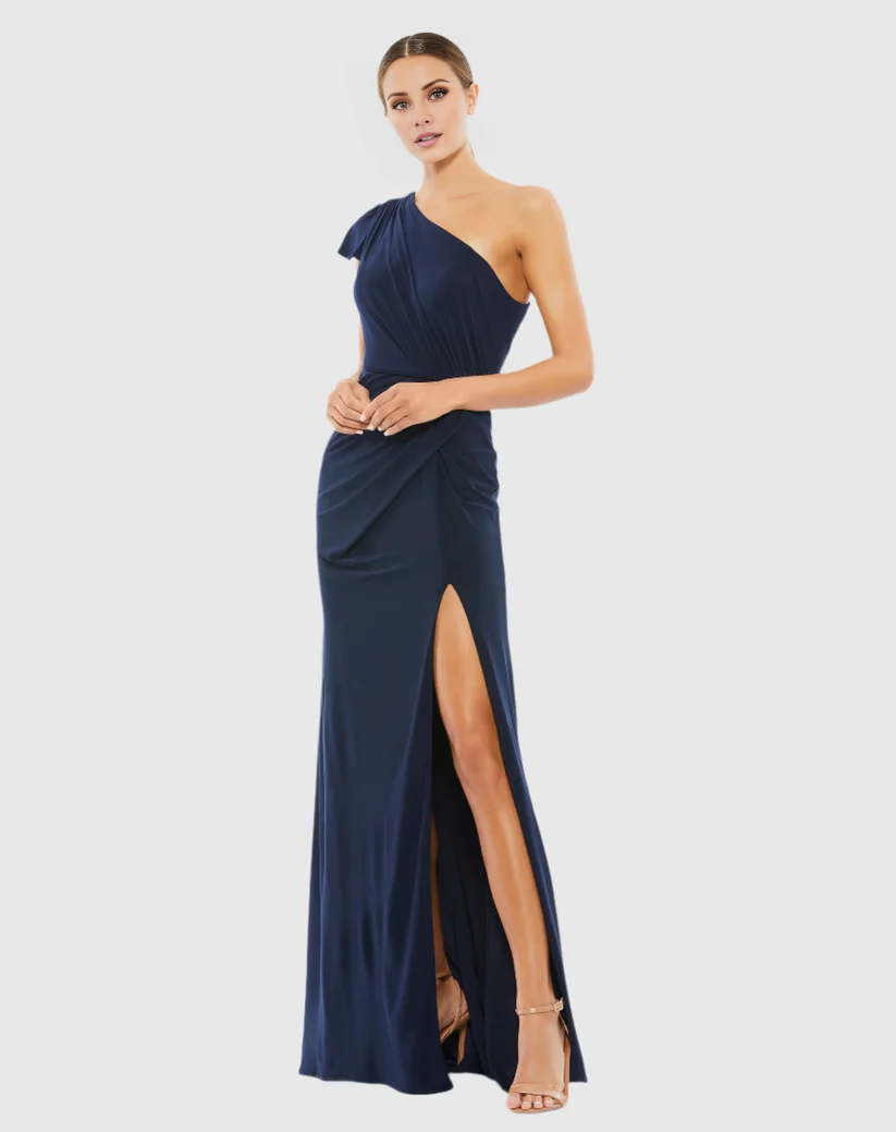 One-Shoulder Ruffled Floor-Length Evening Dress - Chloe Dress