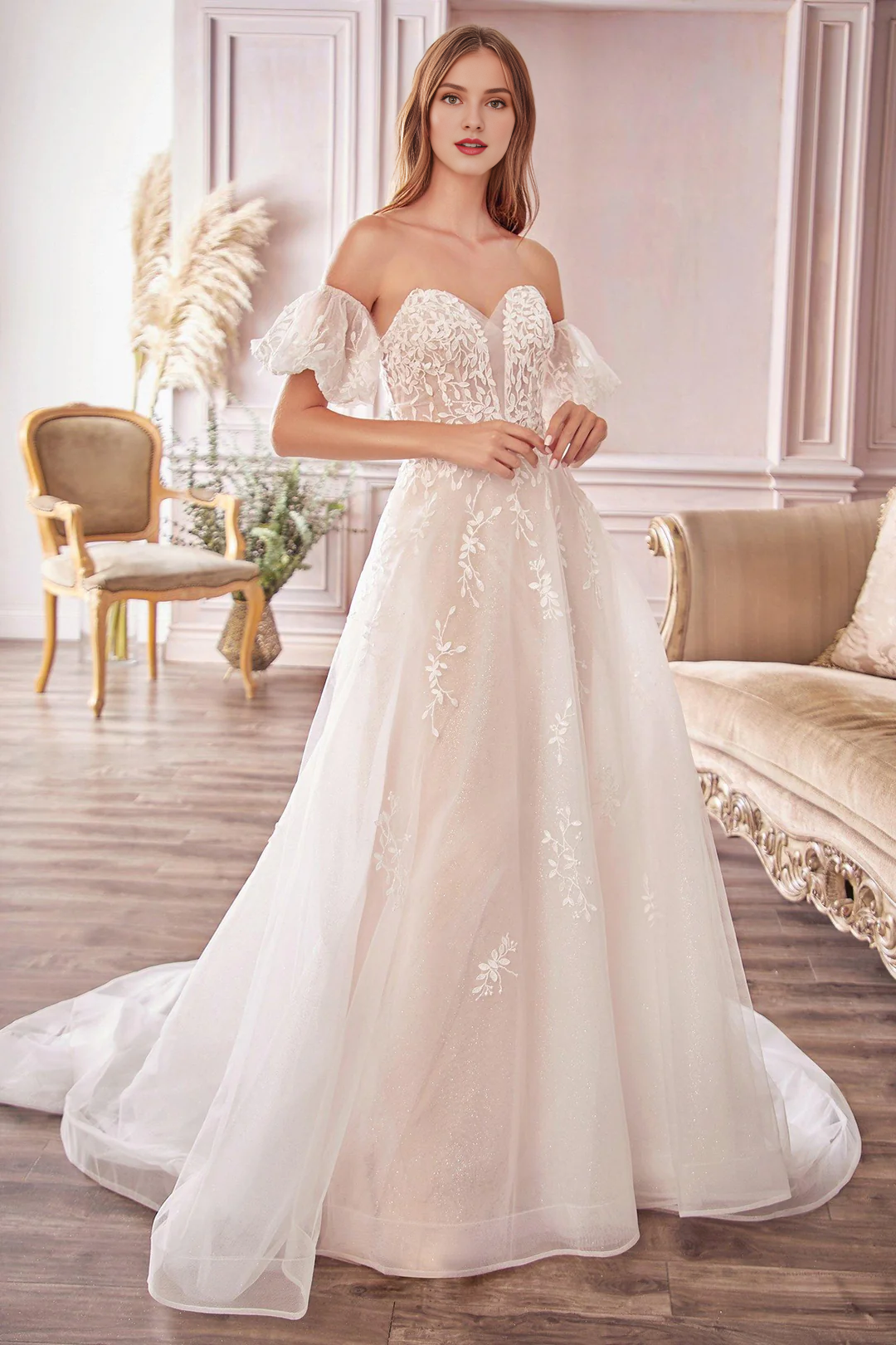 Sweetheart Chiffon Embroidered Wedding Dress - Chloe Dress