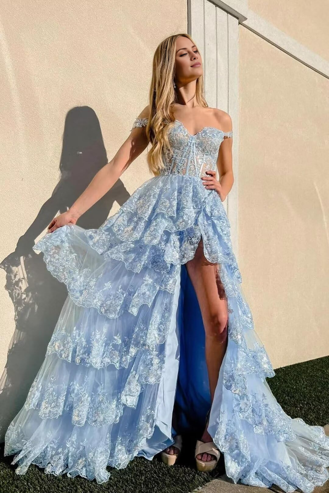Ball Gown Off-Shoulder Sequin Party Gown - Chloe Dress