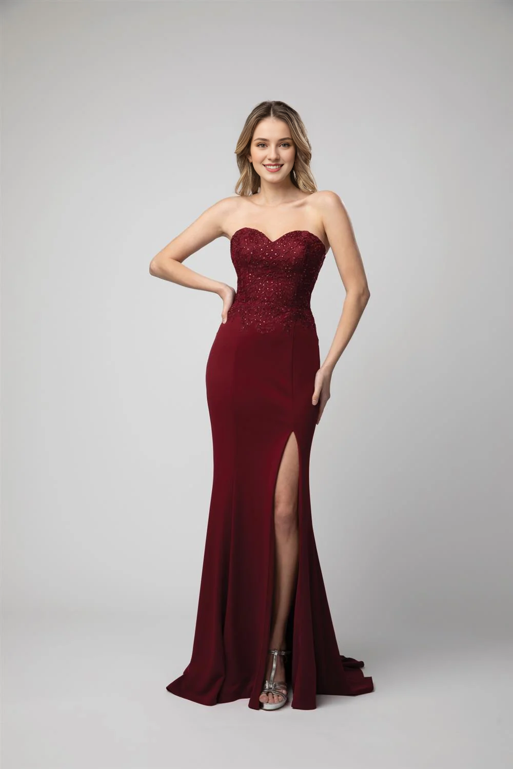 Sweetheart Lace Embroidered Dress - Chloe Dress