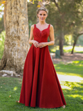 A-Line V-Neck Backless Floor-Length Formal Dress - Chloe Dress