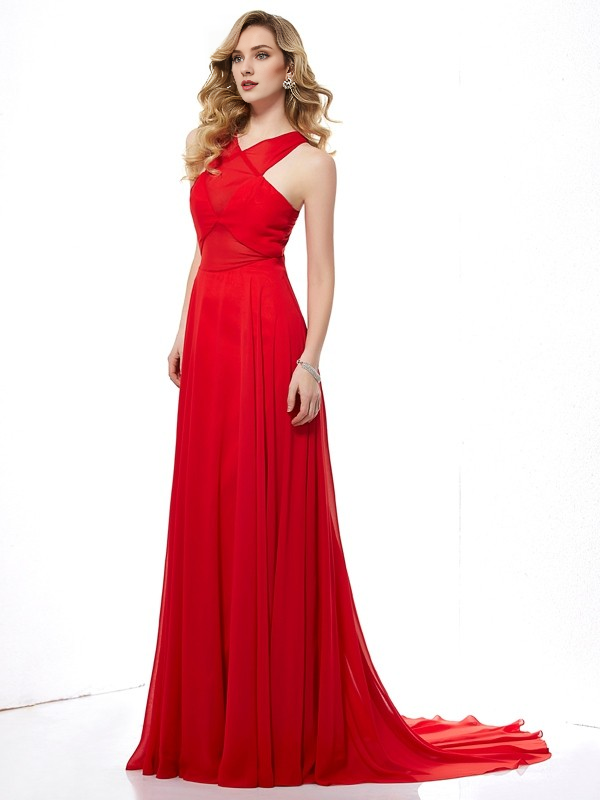 A-Line Chiffon Sleeveless Dress - Chloe Dress