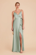 V-Neck Chiffon Wrap Wedding Dress - Chloe Dress