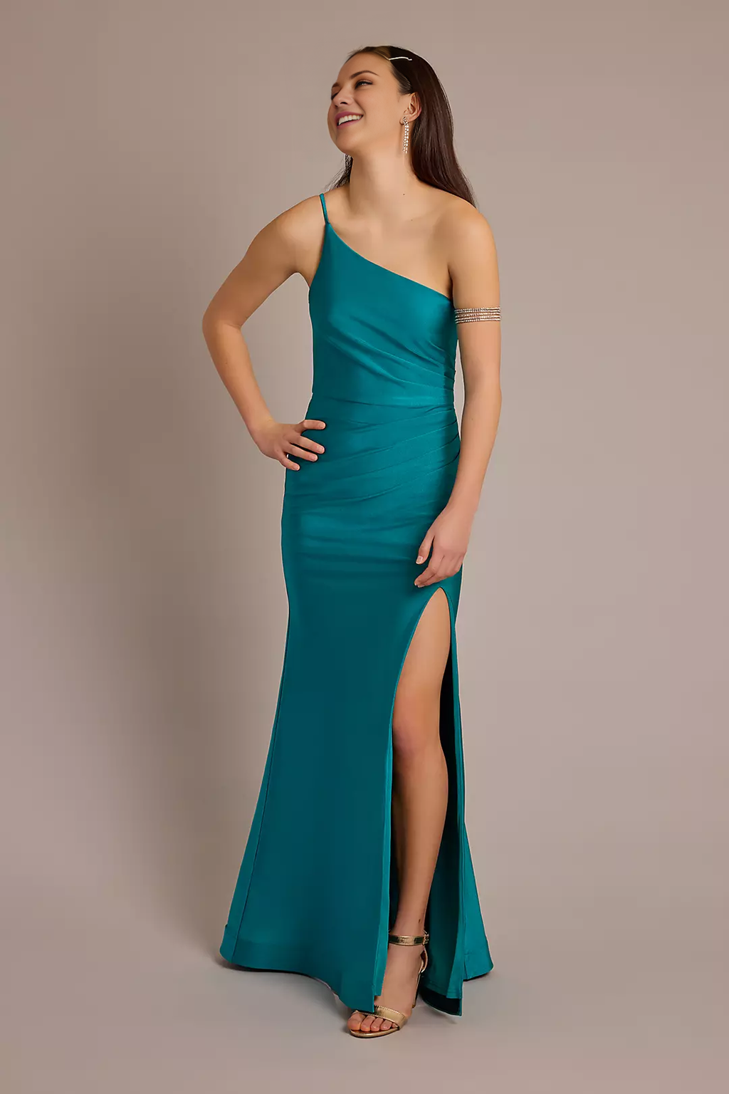 Sheath One-Shoulder Satin Prom Dress - Chloe Dress