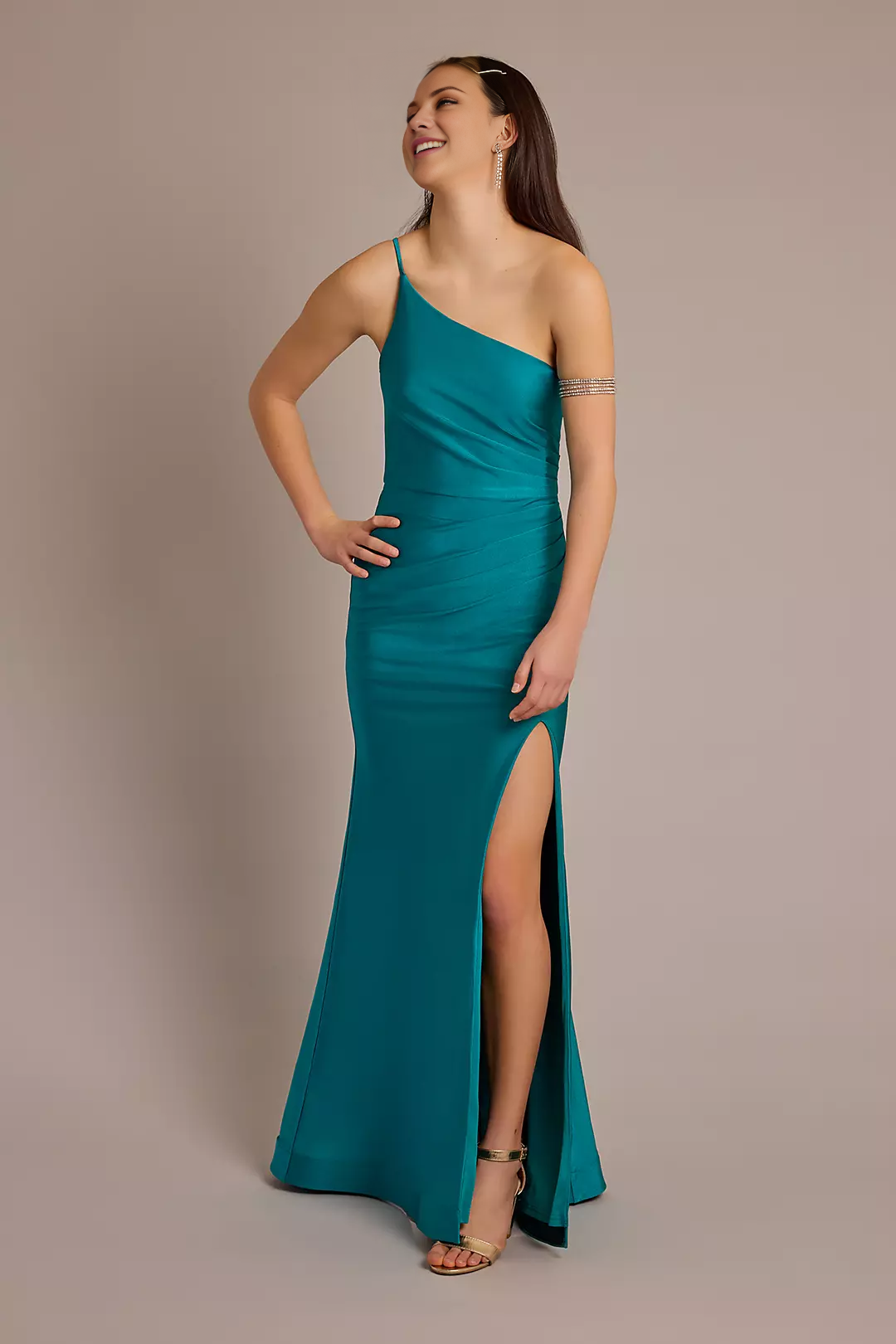 Sheath One-Shoulder Satin Prom Dress - Chloe Dress