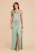 Satin High Slit Wedding Dress - Chloe Dress