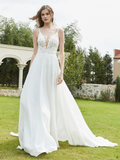 A-Line V-Neck Wedding Dress - Chloe Dress