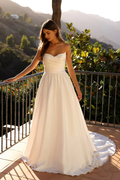 A-Line Strapless Wedding Dress - Chloe Dress