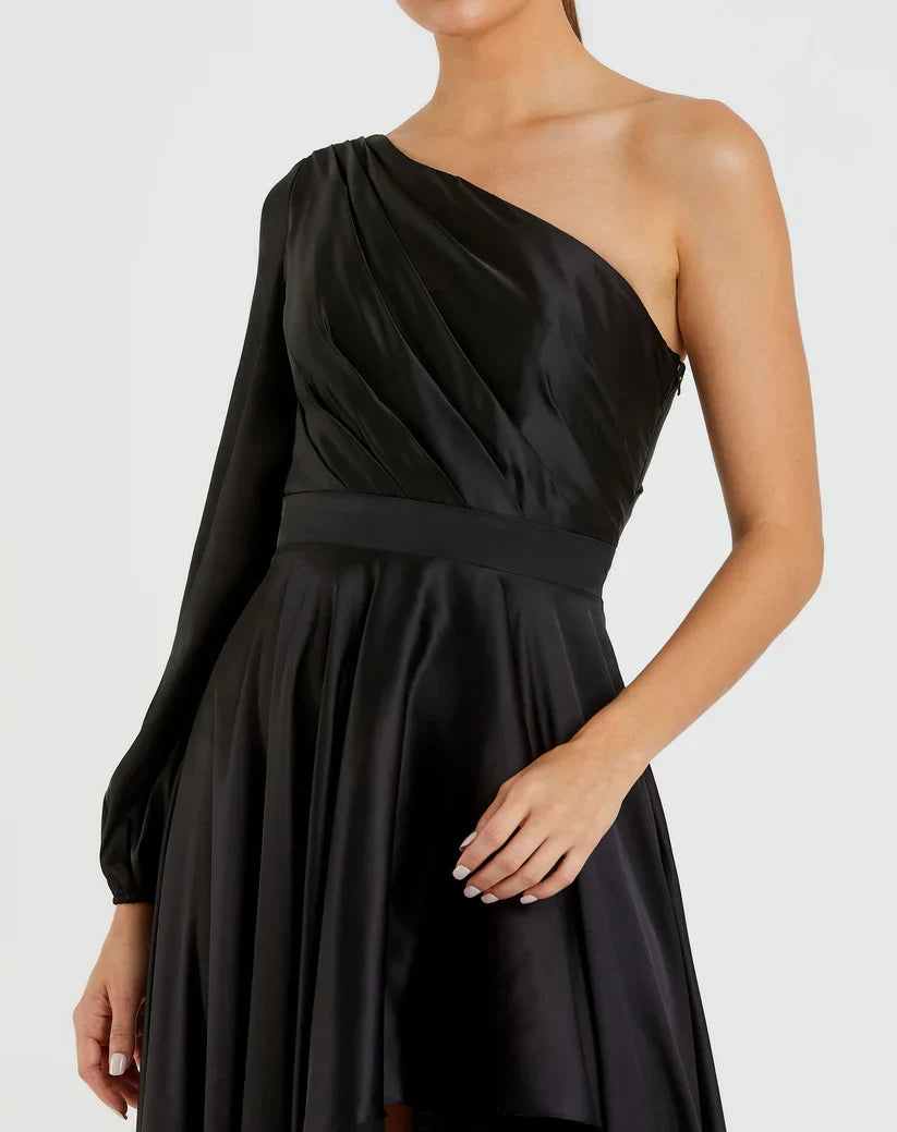 One-Shoulder Asymmetric Floor-Length Evening Dress - Chloe Dress
