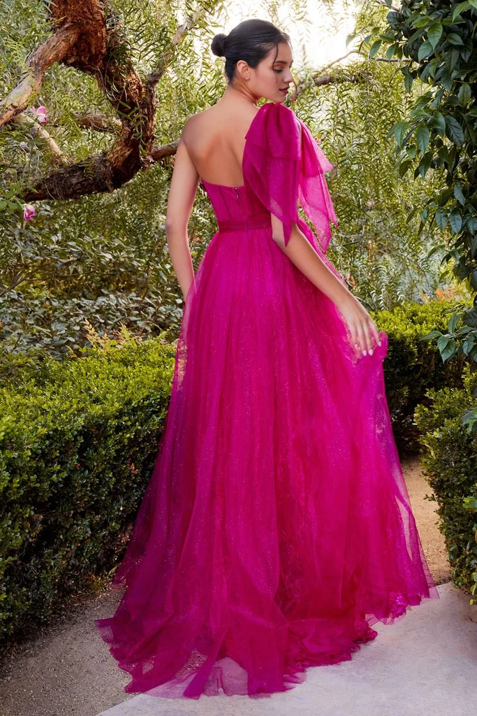 A-Line One-Shoulder Evening Dress - Chloe Dress