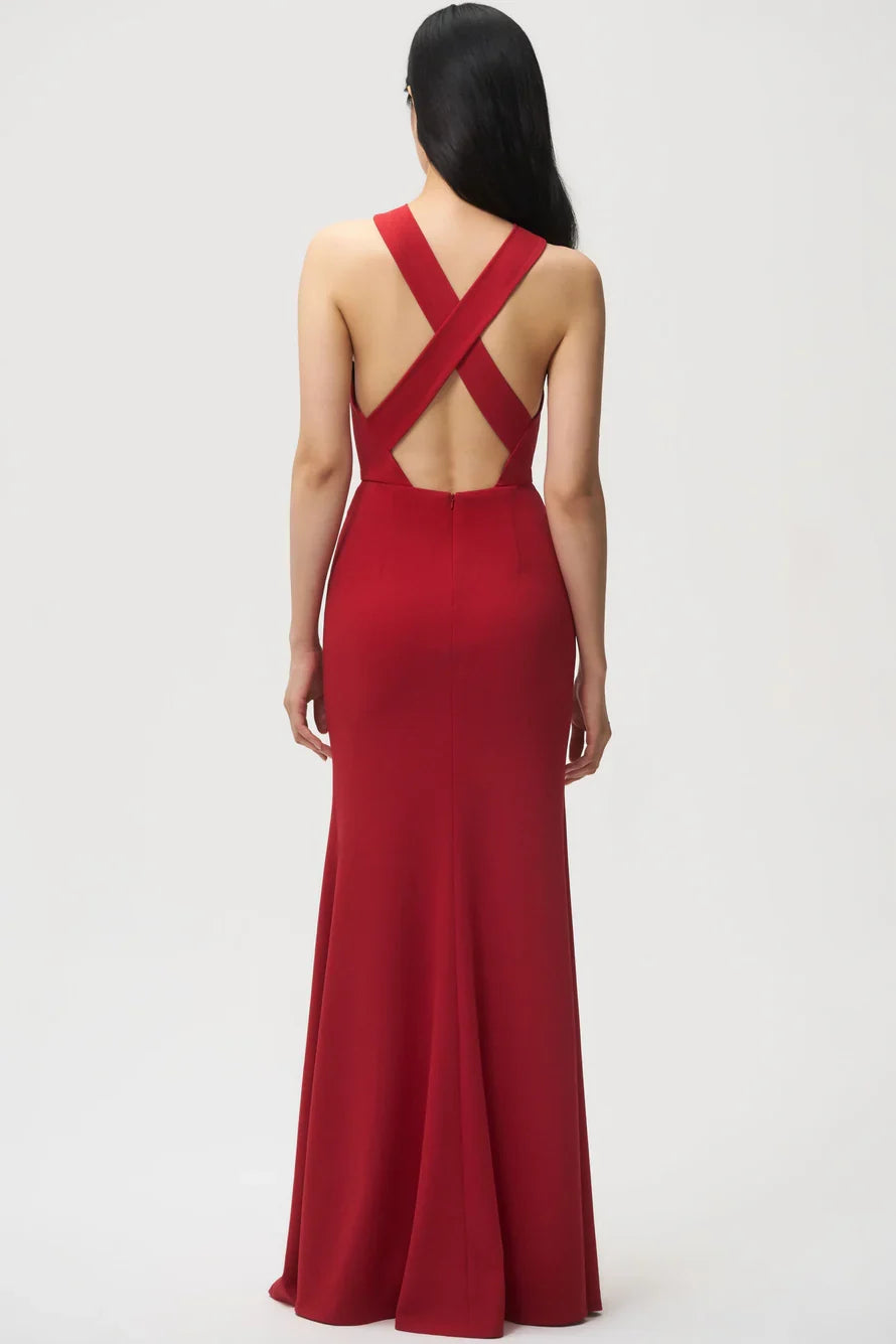 Off-Shoulder Sleeveless Backless High Slit Floor-Length Prom Dress - Chloe Dress