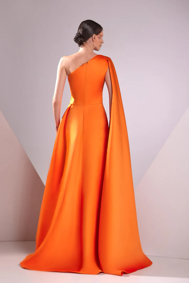 A-Line Satin Sleeveless Pleated Floor-Length Evening Gown - Chloe Dress