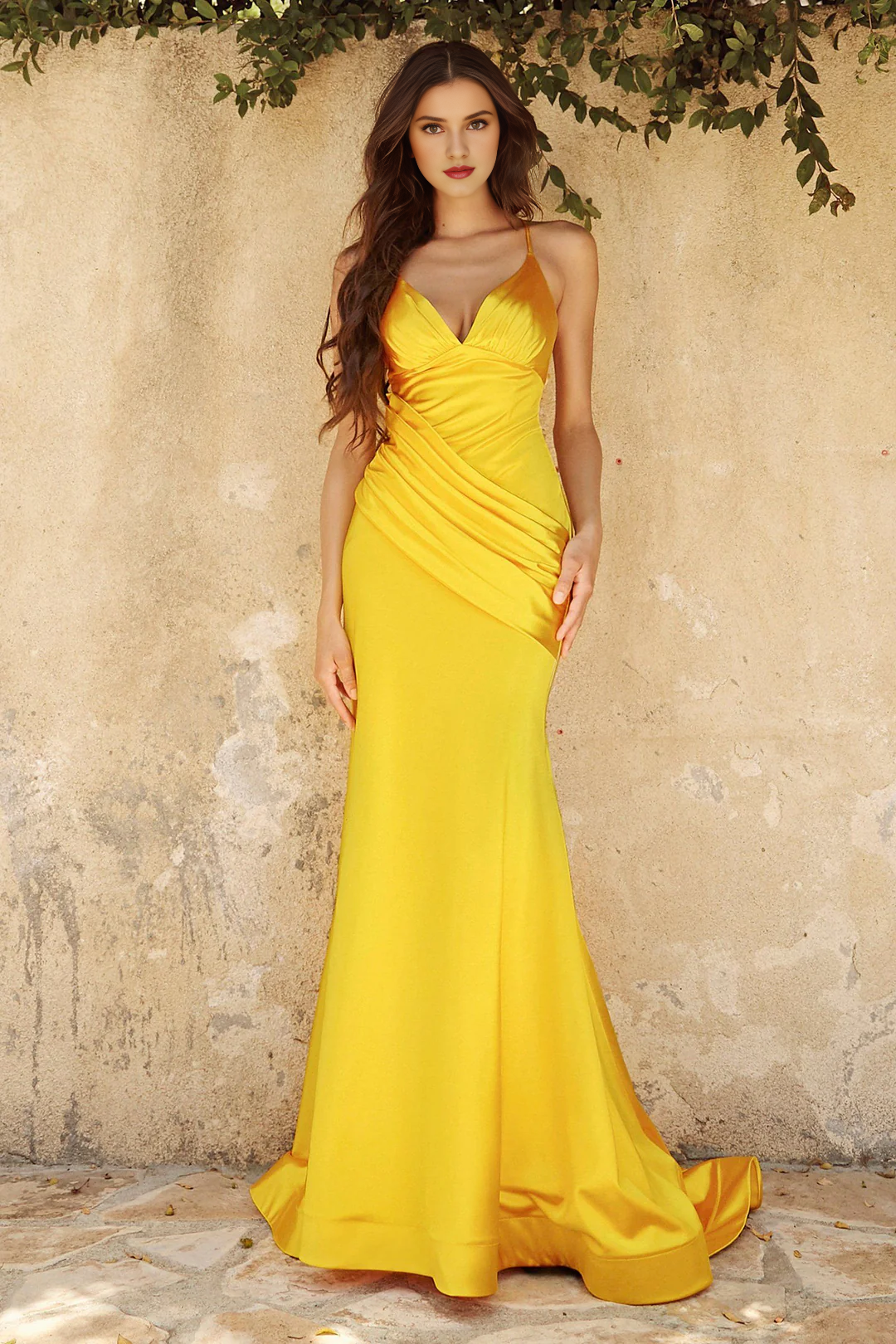 V-Neck Satin Dress - Chloe Dress