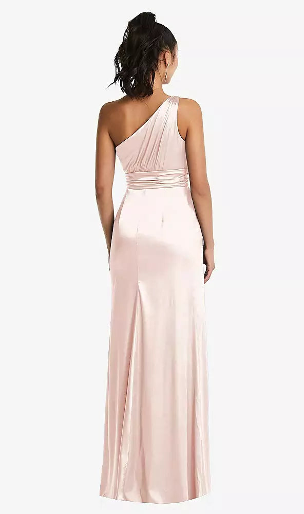 One-Shoulder Satin Floor-Length Prom Dress - Chloe Dress