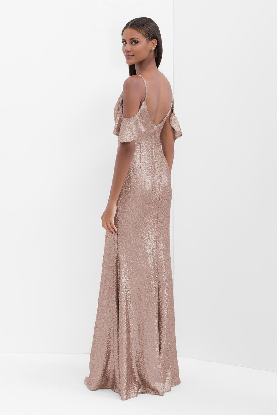 V-Neck Sequin Sleeveless Backless Floor-Length Evening Dress - Chloe Dress