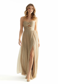 A-Line Lace-Up Back Pleated Wedding Dress - Chloe Dress