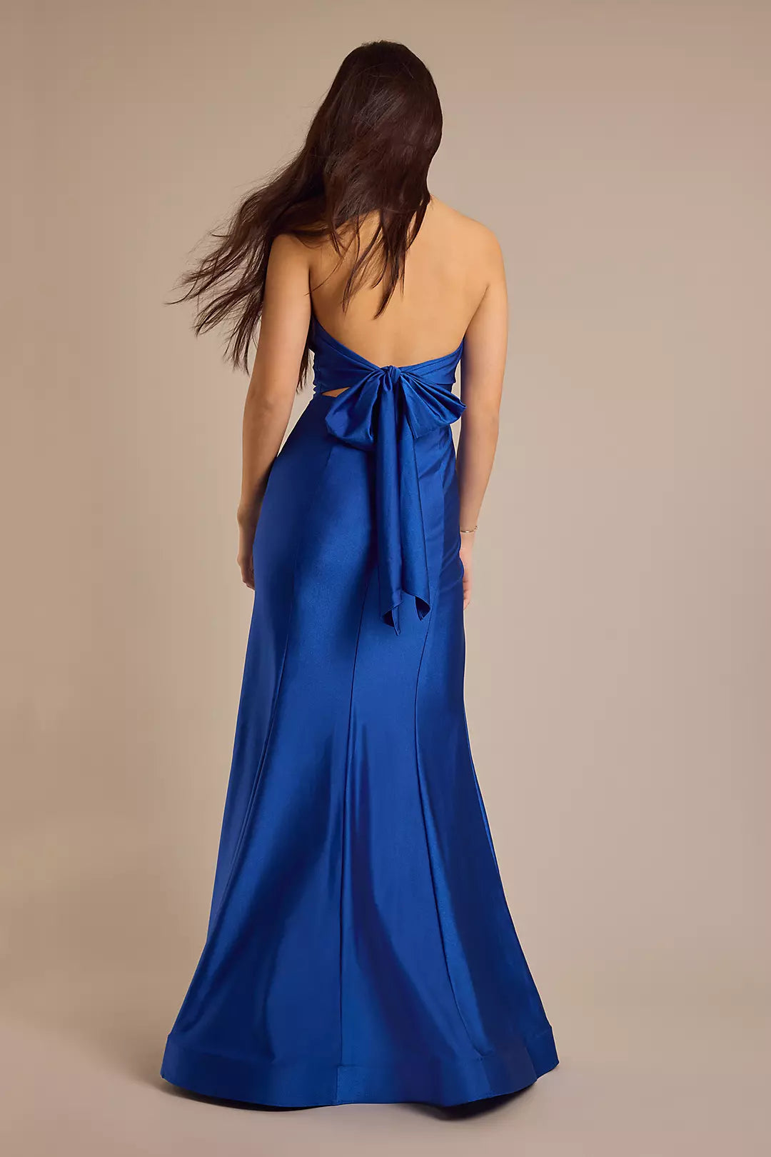 Mermaid Halter Satin Prom Dress - Chloe Dress