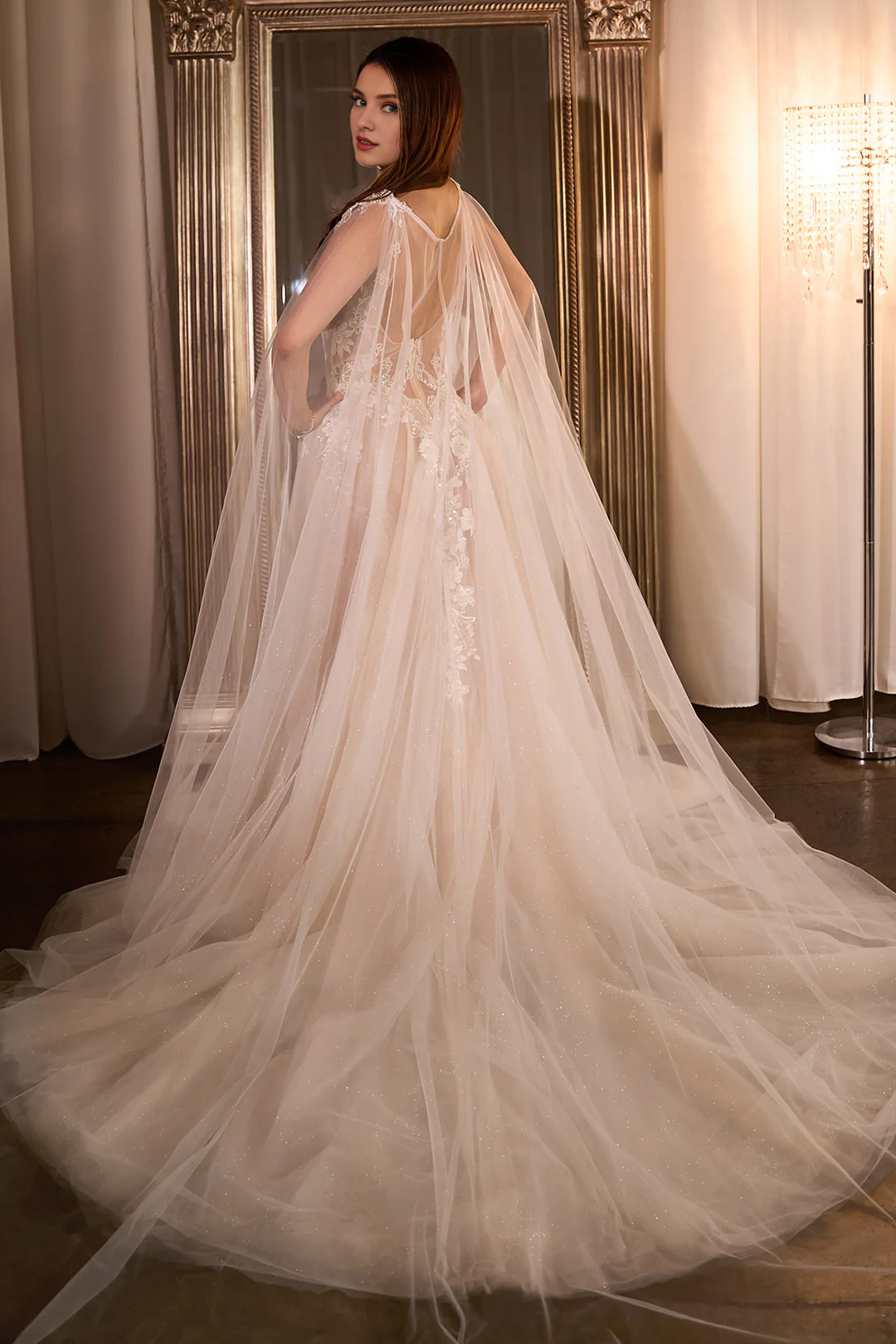 Lace Long Sleeve Applique Wedding Dress - Chloe Dress
