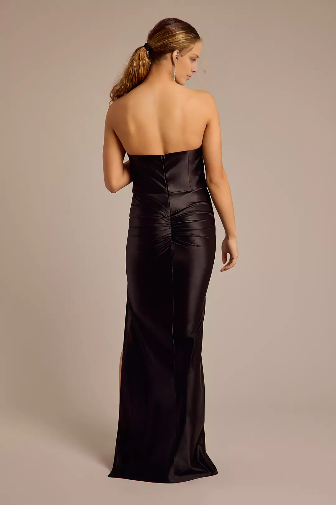 Sheath Strapless Satin Prom Dress - Chloe Dress