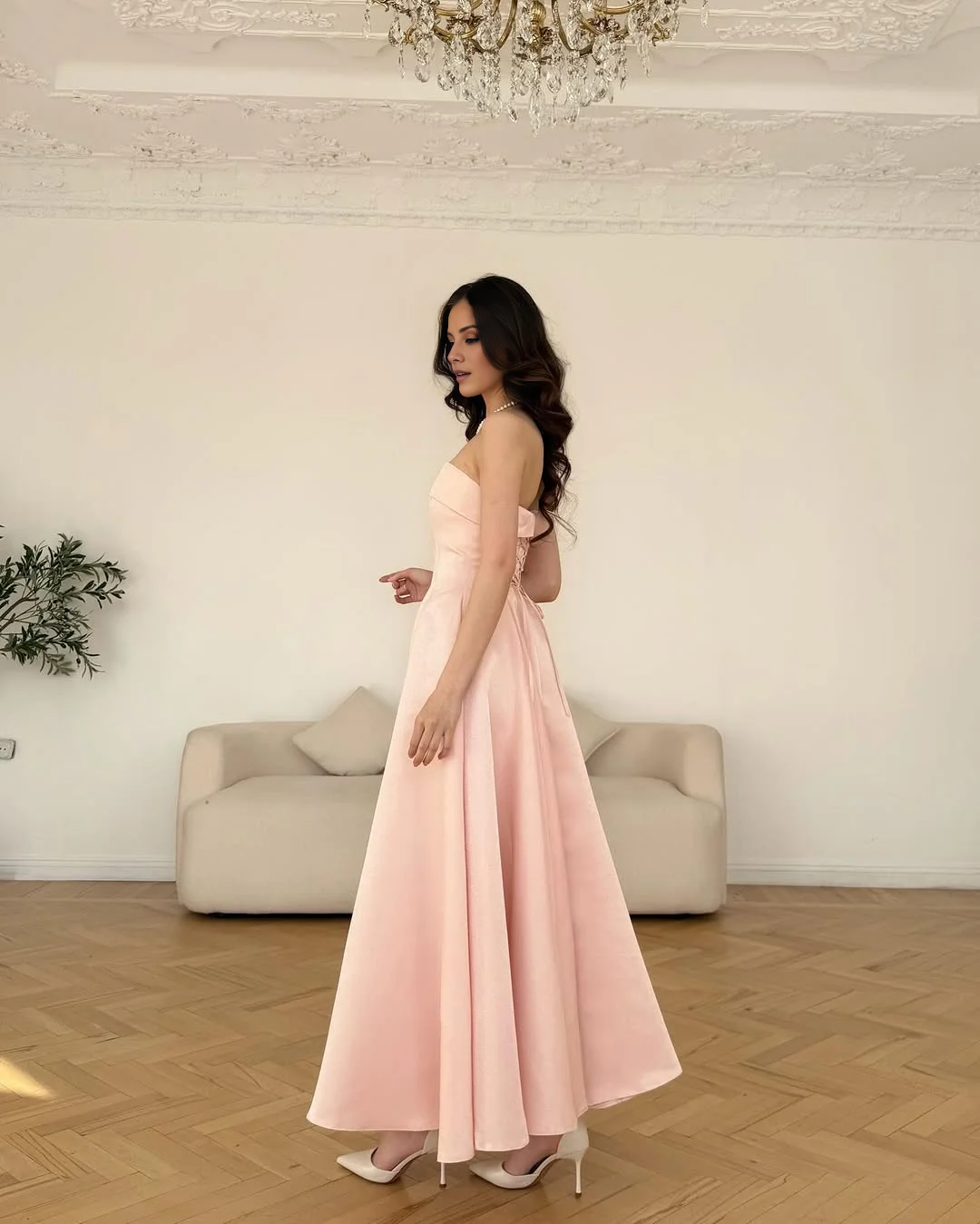 A-Line Off-Shoulder Mini Gown - Chloe Dress