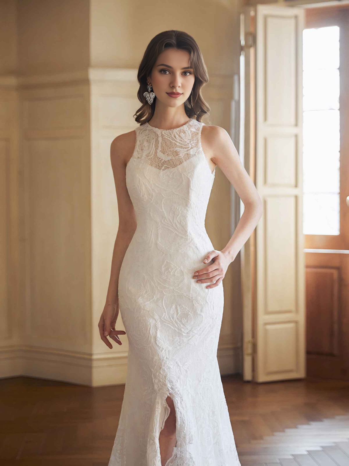 Mermaid Lace Backless Wedding Dress - Chloe Dress