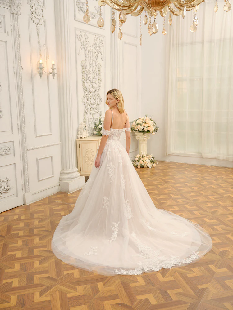 Off-Shoulder Sleeveless Wedding Dress - Chloe Dress