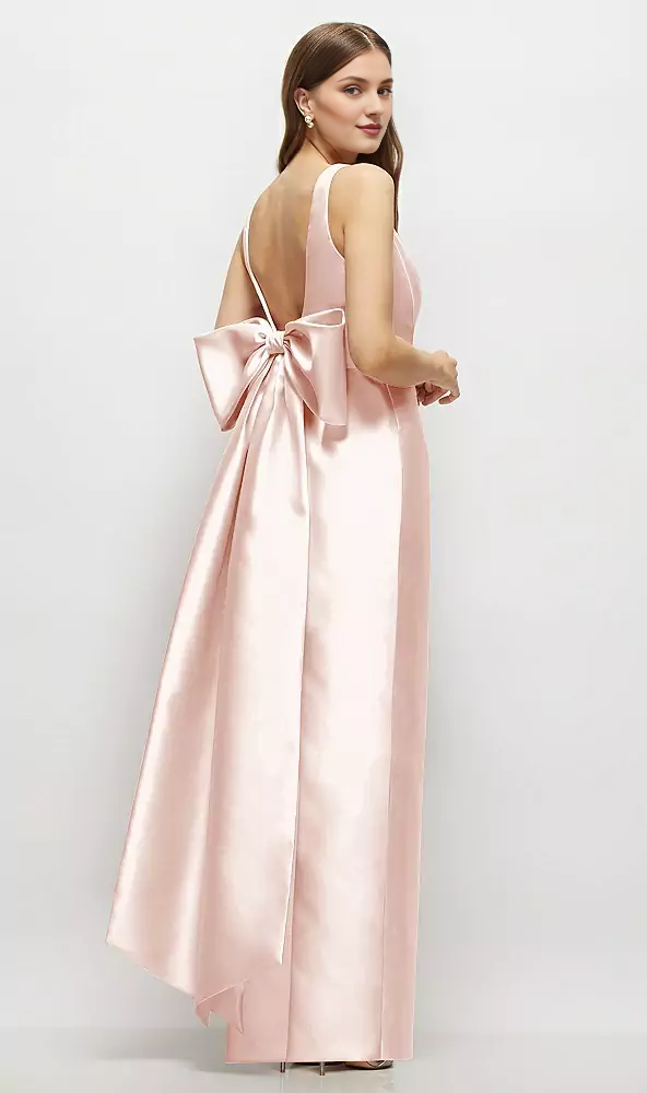 Satin Lace-Up Back Floor-Length Wedding Dress - Chloe Dress