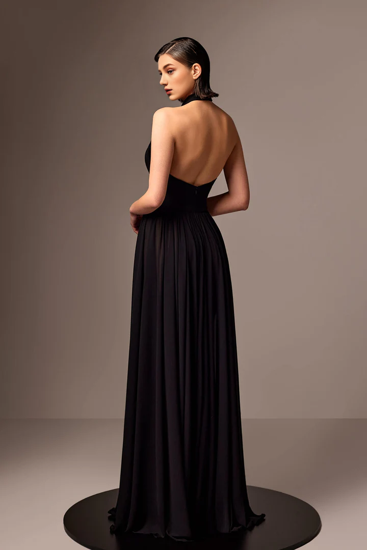 Chiffon Floor-Length Evening Gown - Chloe Dress