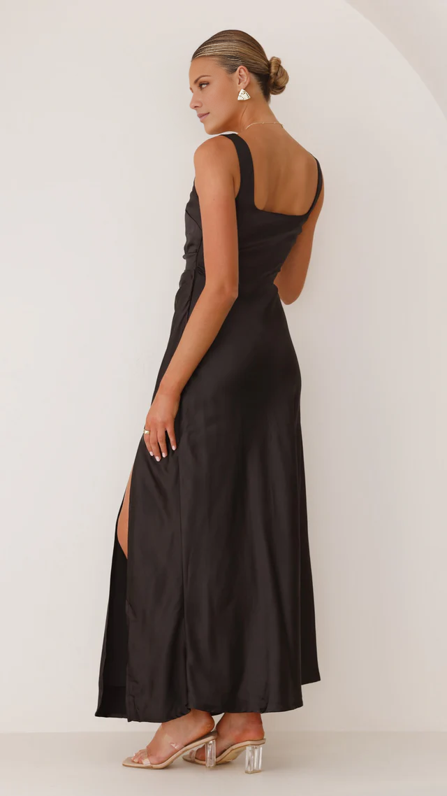 Square Neck Backless High Slit Floor-Length Prom Dress - Chloe Dress