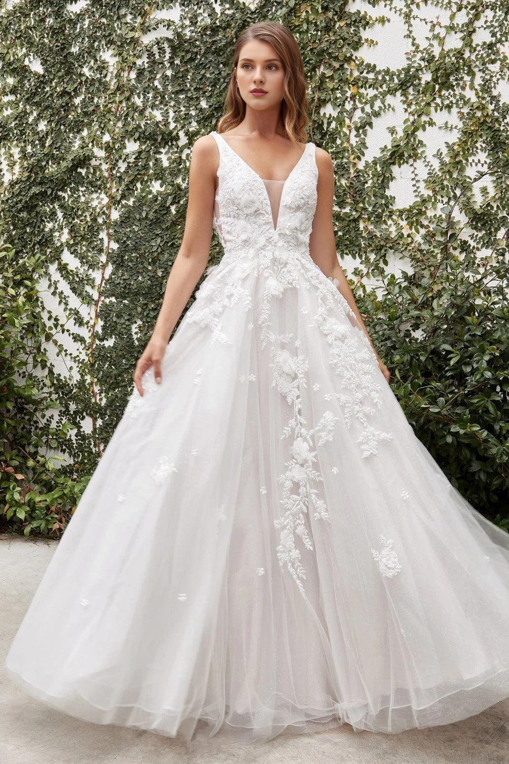 White Sleeveless Wedding Dress - Chloe Dress