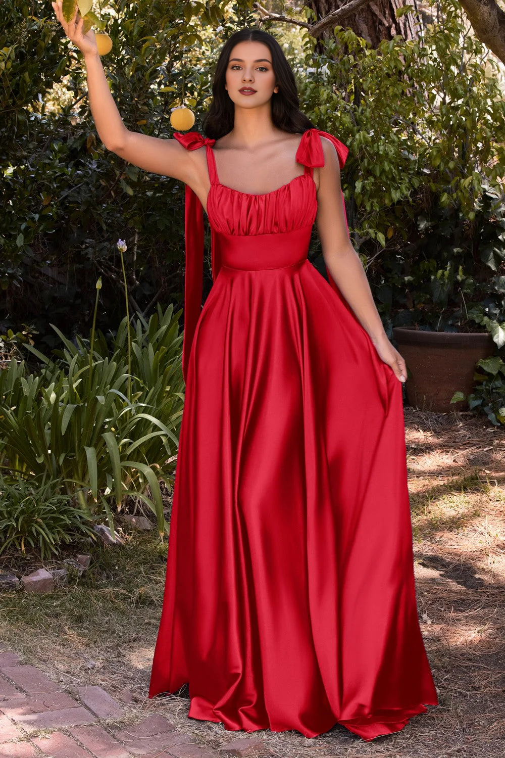 A-Line Satin Long Sleeve Dress - Chloe Dress