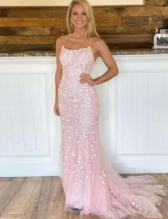 Mermaid Tulle Sleeveless Train Prom Dress - Chloe Dress
