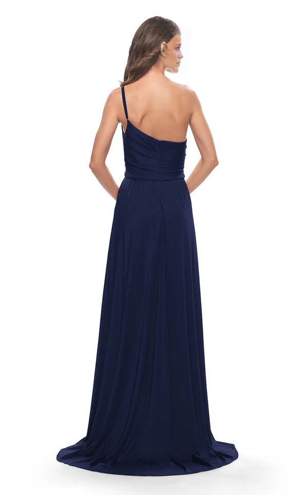 A-Line Lace-Up Back High Slit Floor-Length Prom Dress - Chloe Dress