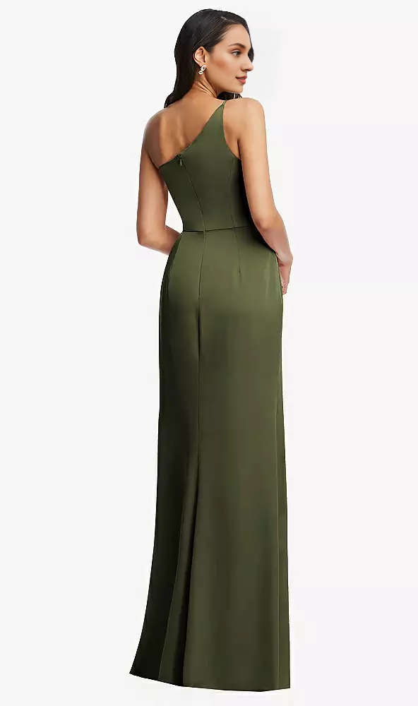 One-Shoulder Satin Pleated Prom Dress - Chloe Dress