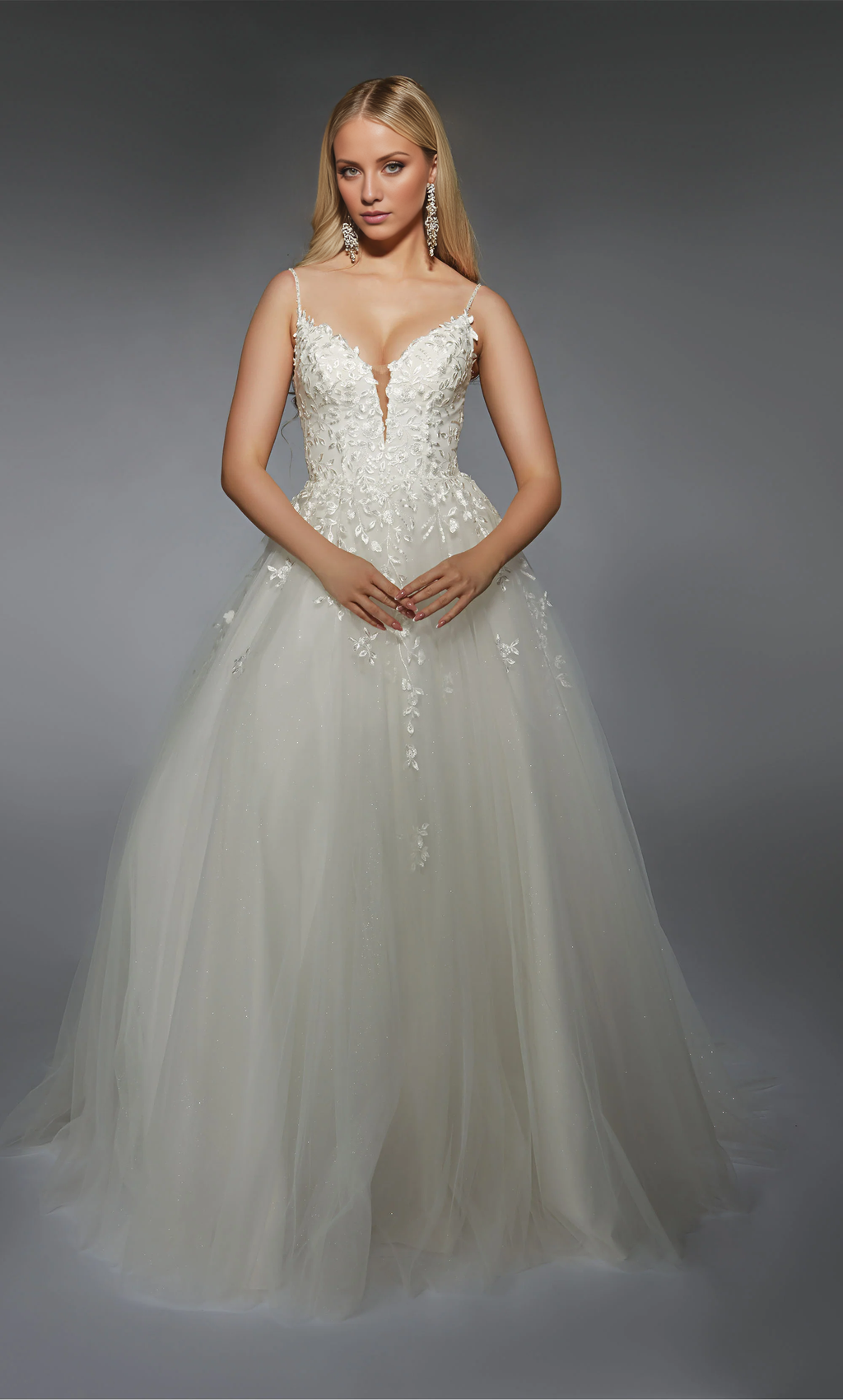 V-Neck Chiffon Backless Wedding Dress - Chloe Dress
