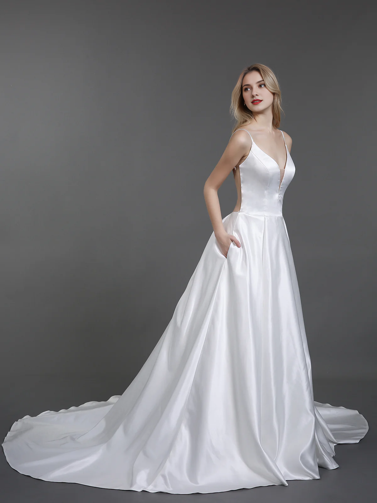 Satin Wedding Dress - Chloe Dress